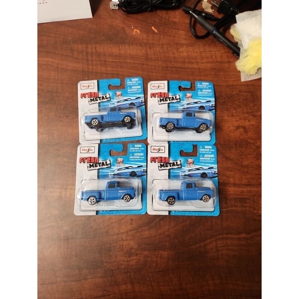 Maisto Fresh Metal 1957 Chevrolet Flashsider Blue Truck Lot 4 VHTF